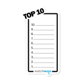 Top 10 Fill In The List Sticker
